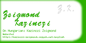 zsigmond kazinczi business card